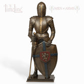 Bronzed Knight Statue - Lion Rampant Knight